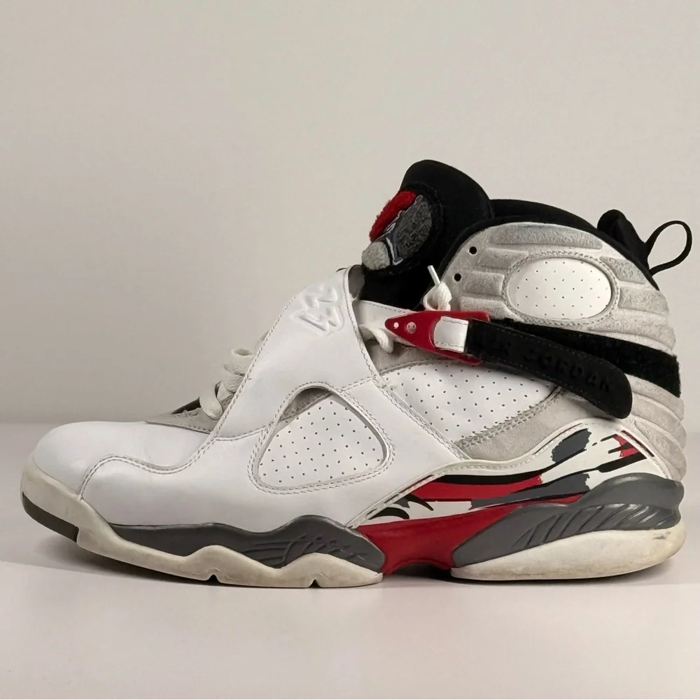 Air Jordan 8 Retro Bugs Bunny White Black True Red Men's Size 12 - 305381-103 - Picture 7 of 15